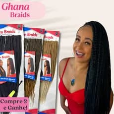 TRANÇAS PRONTAS GHANA BRAID - (COMPRE 2 E GANHE UMA AGULHA PARA CROCHET DE BRINDE)