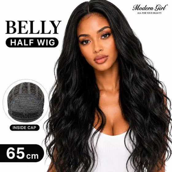 HALF WIG CACHEADA  BELLY - ONDAS NATURAIS - MODERN GIRL