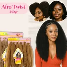 Cabelo Orgânico Springy Afro Twist 240g - Crochet Braid Crespo Cacheado
