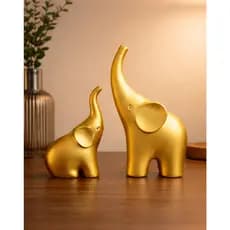 Decoração Moderna Kit Elefante Enfeites Para Sala Quarto Escritório Presente dia das Mâes