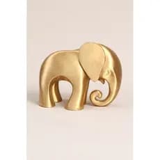 Elefante Decorativo Dourado Luxo Pintado à Mão Premium  Estatueta Moderna Sala Quarto