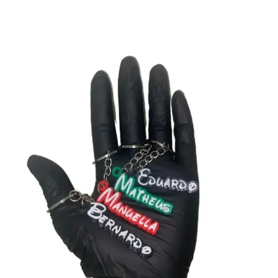 Chaveiro Nome Personalizado Estilo Disney – Impressão 3D