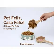 Colher Dosadora de Ração em Formato de Patinha Personalizado com Nome para Pet