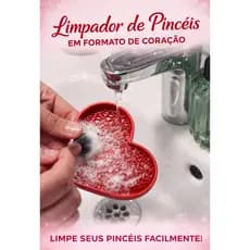 Limpador de Pincéis em Formato de Coração Brush Cleaner