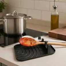 Suporte Descanso de Colher e Espátula Moderno para Cozinha Organizada Organizador de Bancada