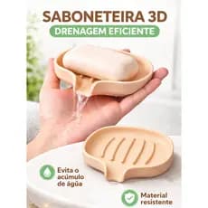 Kit 2 Saboneteiras com Dreno Fácil Escoamento Não Acumula Água