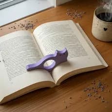 Kit 3 Suportes para Página Apoio para Leitura de Livro em Formato de Gatinho