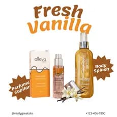Kit Alleva Fresh Vanilla - Body Splash 200ml + Hair Mist 60ml