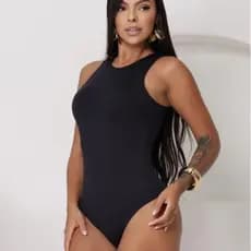 Body Regata Feminino Basico Gola O
