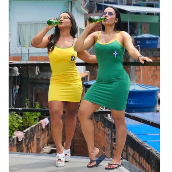 Vestido Do Brasil 2 Cores Copa do Mundo