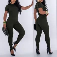 Conjunto De Inverno Feminino Canelado de Algodão Blusa Manga Curta + Calça Cintura Alta Premium Com Pezinho