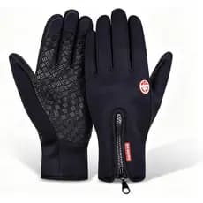 Luvas de motociclista térmica impermeável antiderrapante com toque sensível a telas confortável