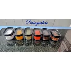 Kit de potes para temperos com 6 Potes herméticos com 150ml