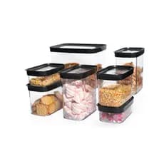 Kit Porta mantimentos para cozinha  com 7 Potes herméticos