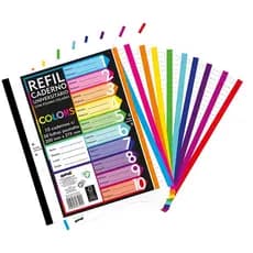 500 Folhas para fichário, folhas coloridas 4 furos, material escolar Caderno Universitário A4