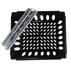 Cesta Plástica para Fruteira - 1 unidade + Par Corrediça Plástica Trilho PVC