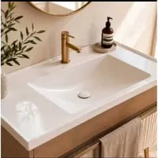 Lavatório Soft Pia Cuba Para Banheiro Bancada Lavabo - Material Plástico Resistente  - 59cm