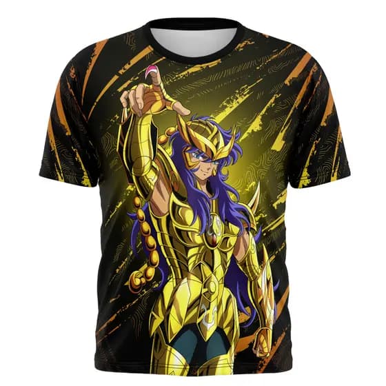 Camiseta Premium Cavaleiros do Zodíaco Milo de Escorpião