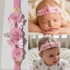 Faixinha bebê rn, faixinha rosa, lilás ,branco bebê, faixinha jardim encantado. Faixinha saída maternidade.