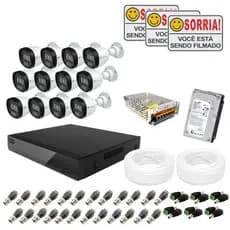 Kit DVR 16 Canais + 12 Câmeras Segurança 20m FullHd Hd 1TB Motorola