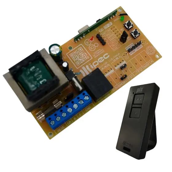 Kit Placa Central Motor Portão + Controle Universal 433mhz