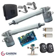 Kit Motor para Portão Pivotante Fazenda Duplo 1/2hp 1,25m Abre Folha de Até 3m Largura Garen 220v