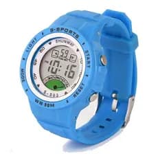Relógio de Pulso Infantil Meninos Digital Sport Led Prova D'água Azul Shunway