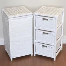 Kit Gaveteiro 3Gavetas + Roupeiro Multiuso 30x60 Banheiro Organizador Sintético Artesanal Escritório