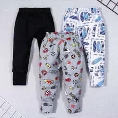 KIT CALÇA PARA BEBÊ 3 PEÇAS EM ALGODÃO PÉ REVERSÍVEL SKATE