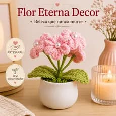 Flor Eterna Decor Em Crochê