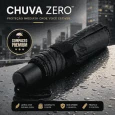 Guarda Chuva Zero™ Dobravél e resistente - PRETO