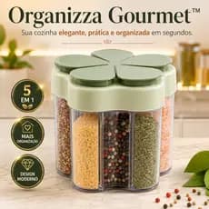 Porta condimentos Multifuncional 5 em 1Organizza Gourmet™