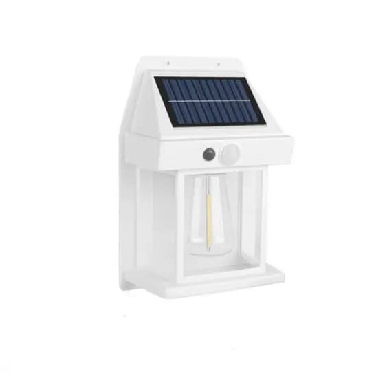 Arandela Luminária Solar Parede Externa Prova D'água Branca