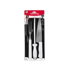 Conjunto Kit Para Churrasco Com 3 Peças Linha Cook