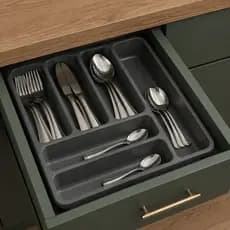 Porta Talher De Gaveta Organizador Com 6 Divisórias Cozinha Suporte Separador Talheres Versátil