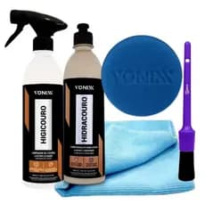Kit Hidracouro + Higicouro Vonixx para Couro Limpa, Hidrata e Protege