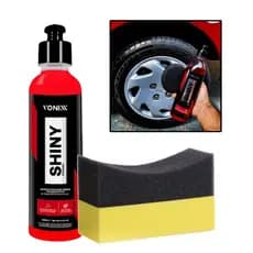 Shiny Vonixx 240ml + Aplicador pretinho - Selante de Pneu Brilho Molhado