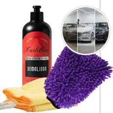 Kit Shampoo Demolidor Cadillac 500ml + Luva Microfibra + Pano Cadillac