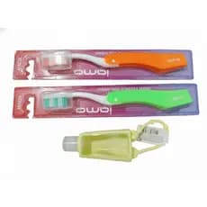 Kit Dental Portátil Escova Dobrável Macia E Frasco Para Bolsa Mochila Necessaire Higiene Pessoal Trabalho Escola Viagens