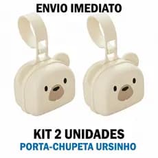 Porta Chupeta Premium Plasútil Estampado - Case Protetor com Alça