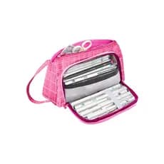 Estojo Escolar Rosa com Divisória Necessaire Girls Newpen