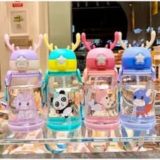 Garrafa De Alce Água Infantil Criança Portátil Com Desenho Multicolorido