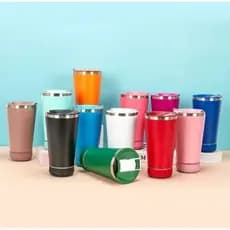 Copo musica Copo Termico Com caixa de som bluetooth folia carnaval 473 ml Aço 304 Inox