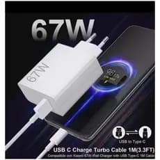 Carregador Compatível 67W Cabo De Dados Tomada com Fonte Turbo Tipo C