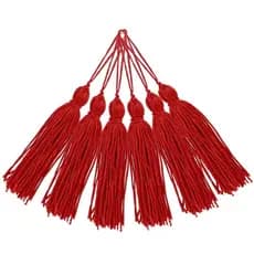 Pingente De Seda Tassel - Franja - Vermelho - Com 20 Unidades - BRX