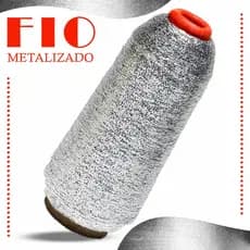 Fio Metalizado - Linha Para Bordar Prata - Com 100 Gramas - BRX