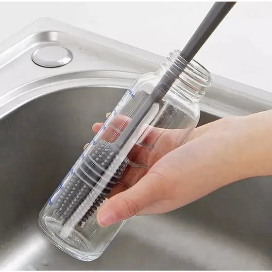 Limpa Copo Garrafa Silicone Escova Multiuso tamanho 33 cm SAZ