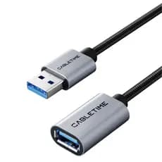 Cabo Usb 3.0 Extensão Extensor Macho Fêmea Webcam Mouse 50cm