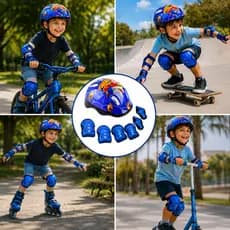 KIT Proteção Infantil Skate Bike Patins Patinete Azul