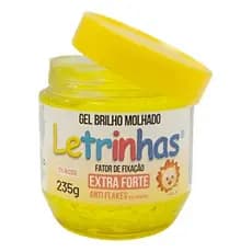 Gel Infantil Fixador Cabelo Letrinhas Amarelo Brilho Molhado